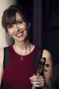 Sara Trickey holding violin